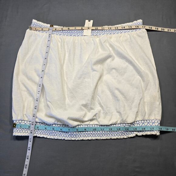 Anthropologie White Tube Top Shirt NEW $39 Sleeveless Linen Halter Women Size XL - Picture 3 of 8